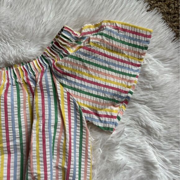 Trendy JS Crop Top Striped Multicolor New Womens Size Small - Picture 3 of 7